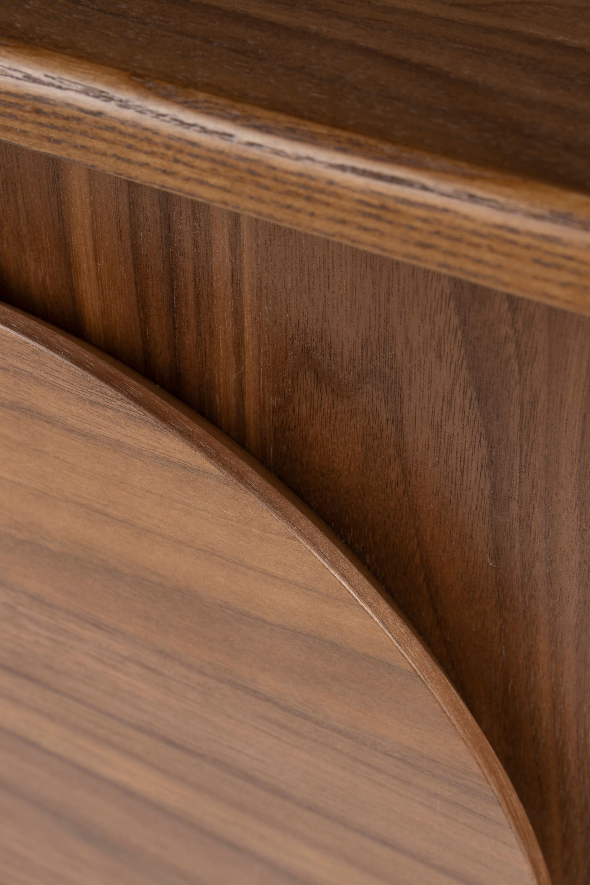 Zuiver Groove Walnut Wood Bedside Table
